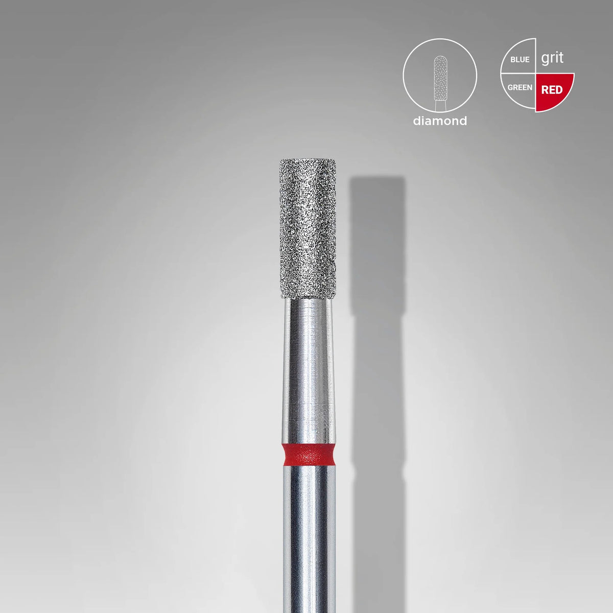 STALEKS EXPERT Fresa diamantata «Cilindro» rossa, diametro 2,5 mm, parte lavorativa 6 mm