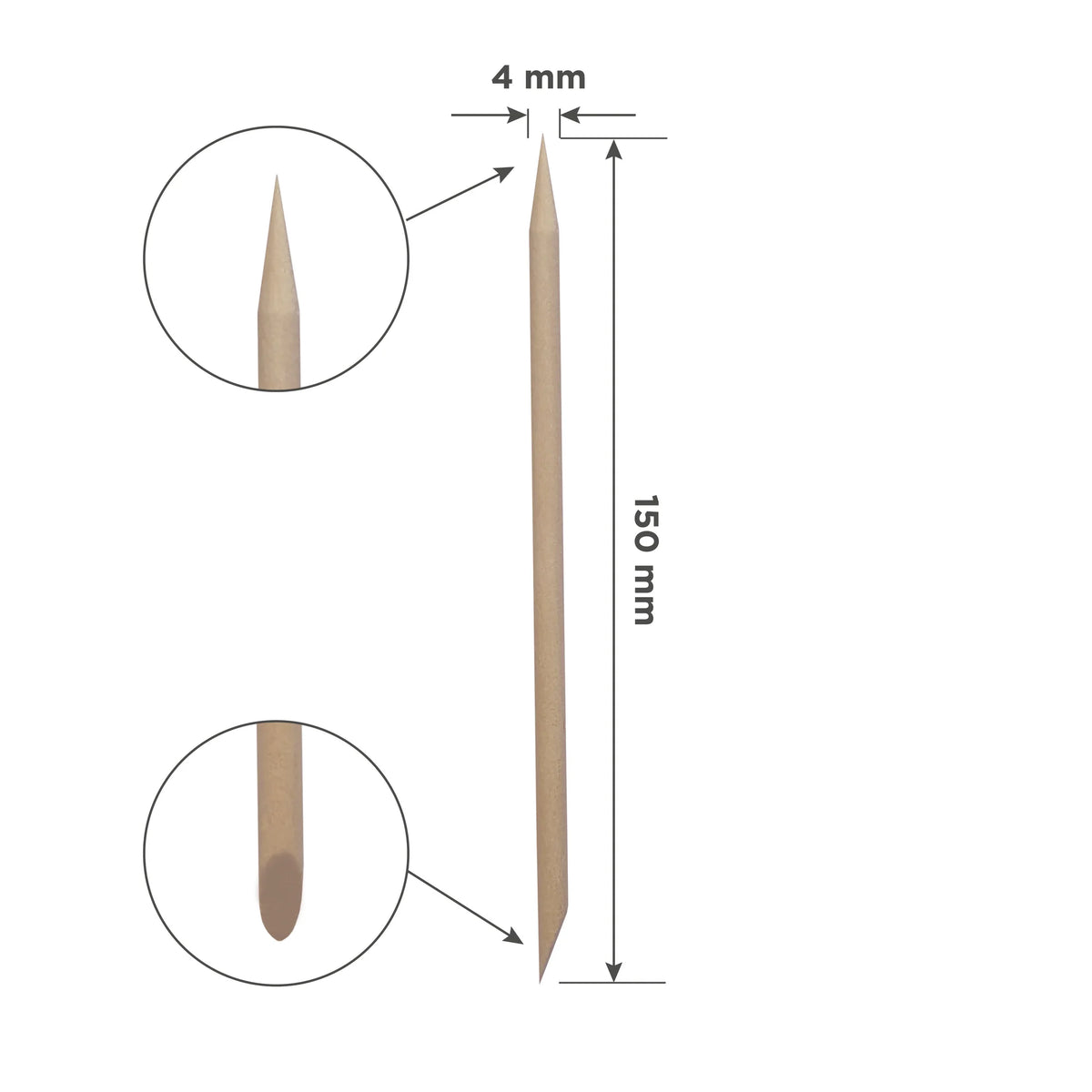 STALEKS EXPERT Bastoncino d’arancio in legno, 75 mm (100 pz)