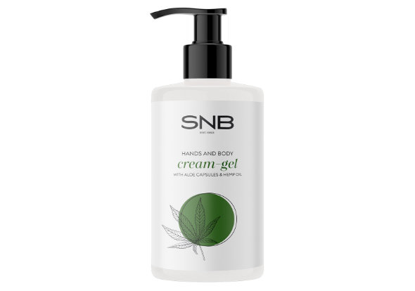 Crema Gel Per Mani E Corpo Con Sfere Di Aloe Vera E Olio Di Canapa 250 ml