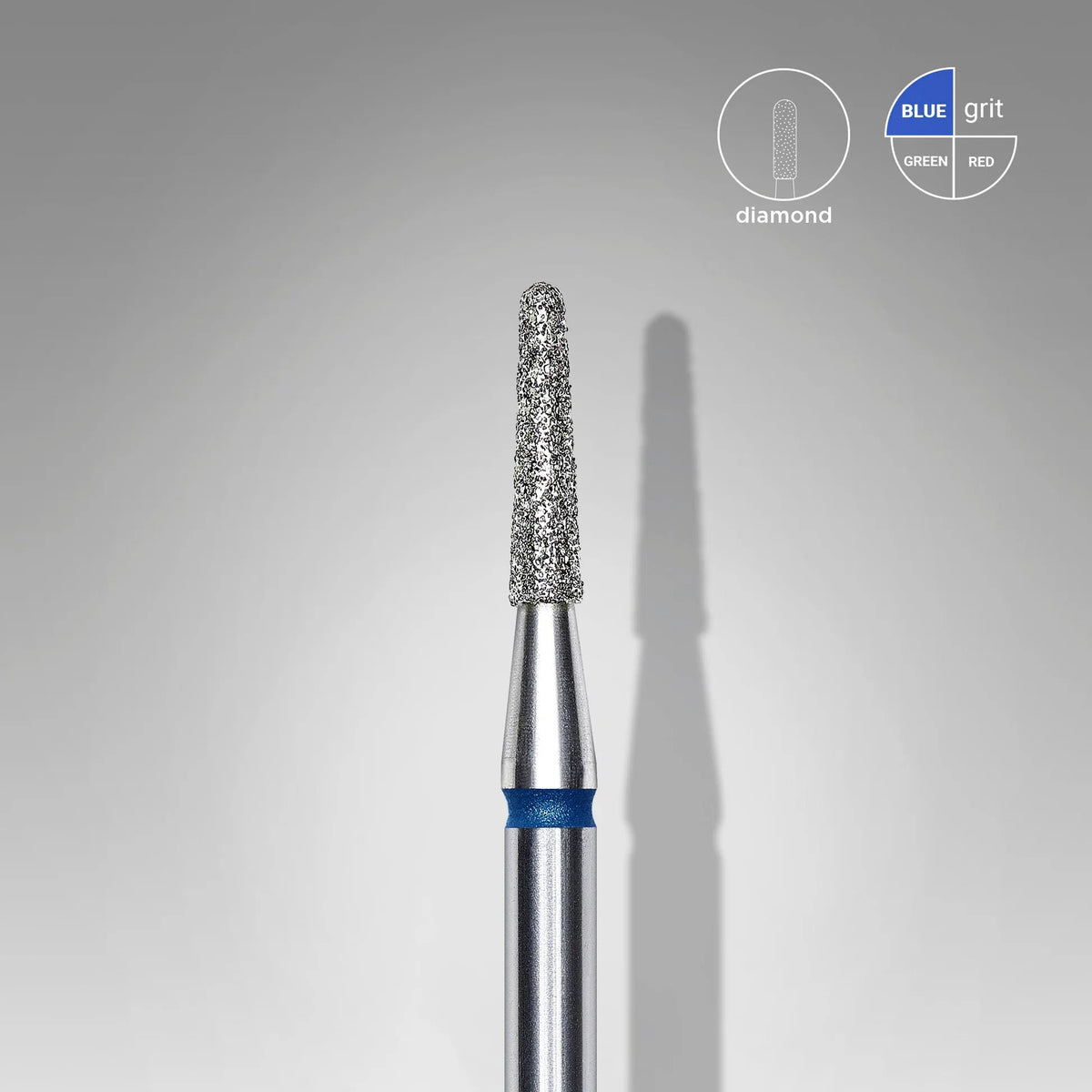 STALEKS EXPERT Fresa diamantata «cono troncato» blu, diametro 1,8 mm, parte lavorativa 8 mm
