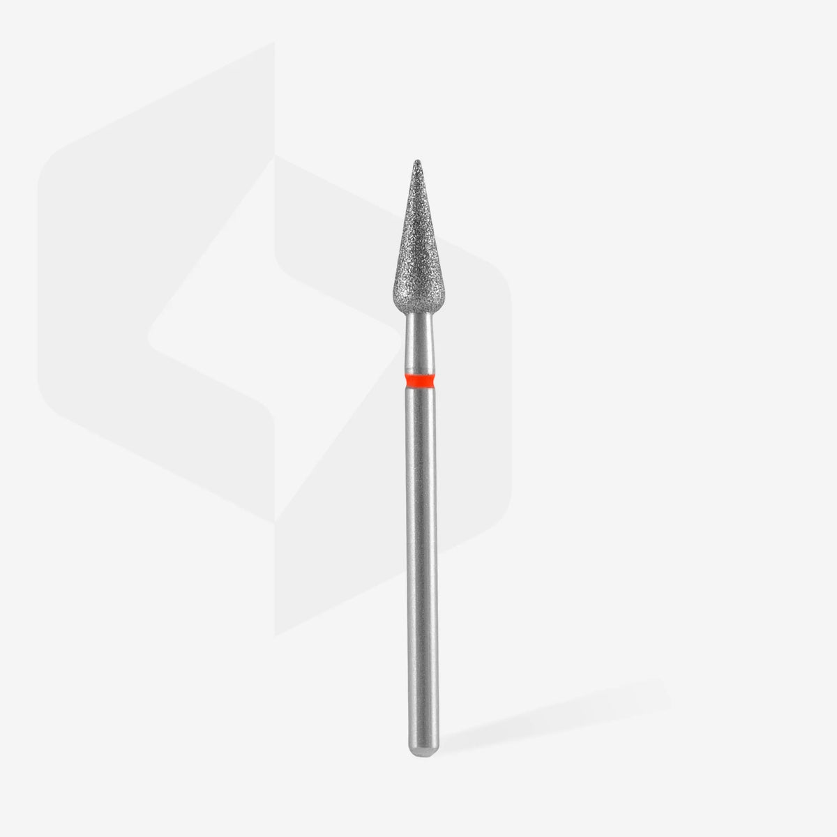 STALEKS EXPERT Fresa diamantata «Pera acuta» rossa, diametro 4 mm, parte lavorativa 12 mm