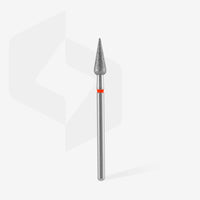STALEKS EXPERT Fresa diamantata «Pera acuta» rossa, diametro 4 mm, parte lavorativa 12 mm