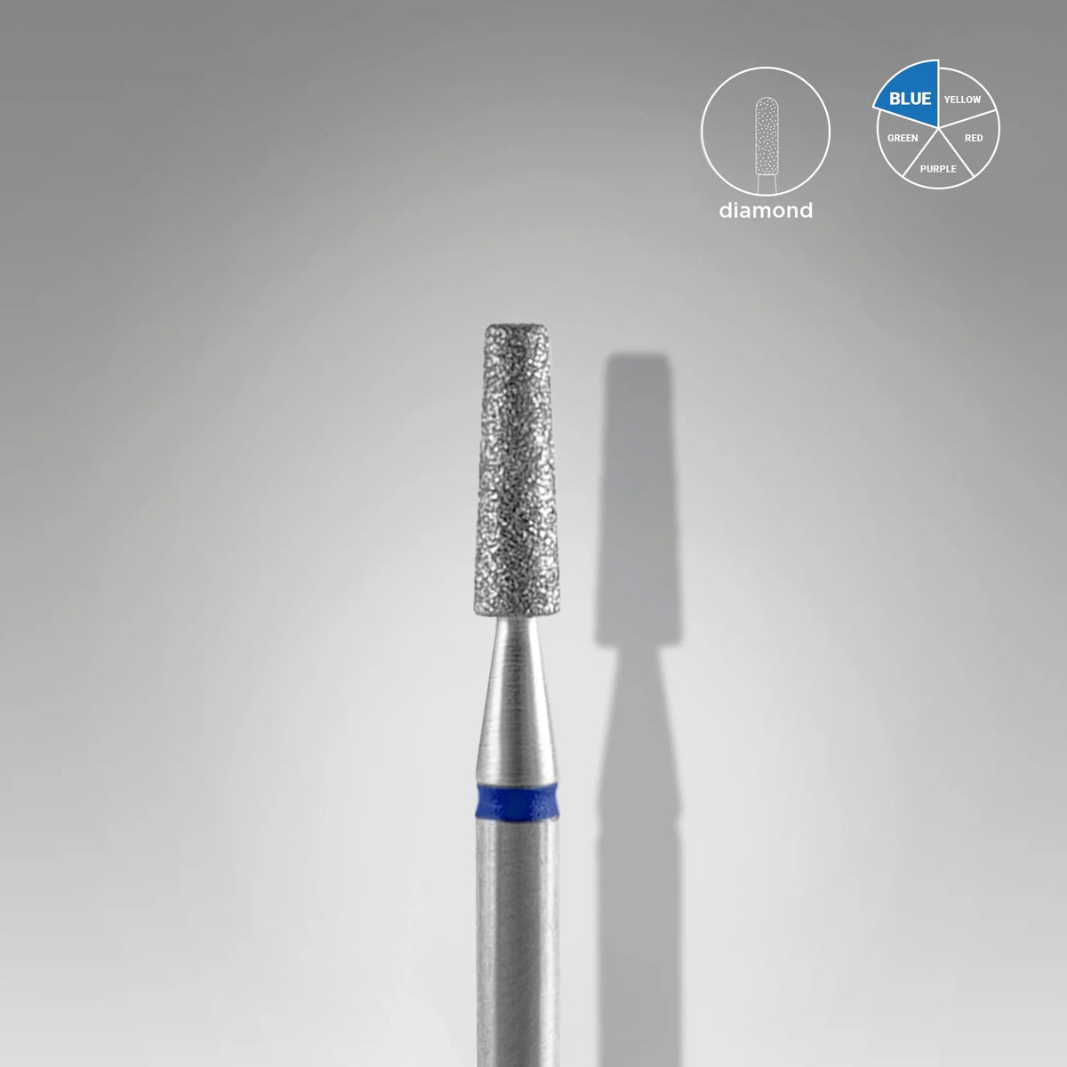 STALEKS EXPERT Fresa diamantata «cono troncato» blu, diametro 2,5 mm, parte lavorativa 8 mm