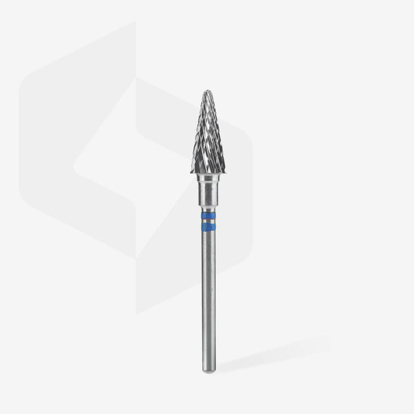 STALEKS EXPERT Fresa in metallo duro per mancini «Cono» blu, diametro 6 mm, parte lavorativa 14 mm