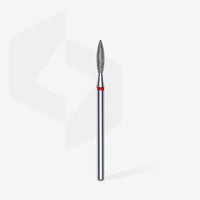 STALEKS EXPERT Fresa diamantata "Fiamma" rossa, diametro 2,3 mm, parte lavorativa 10 mm