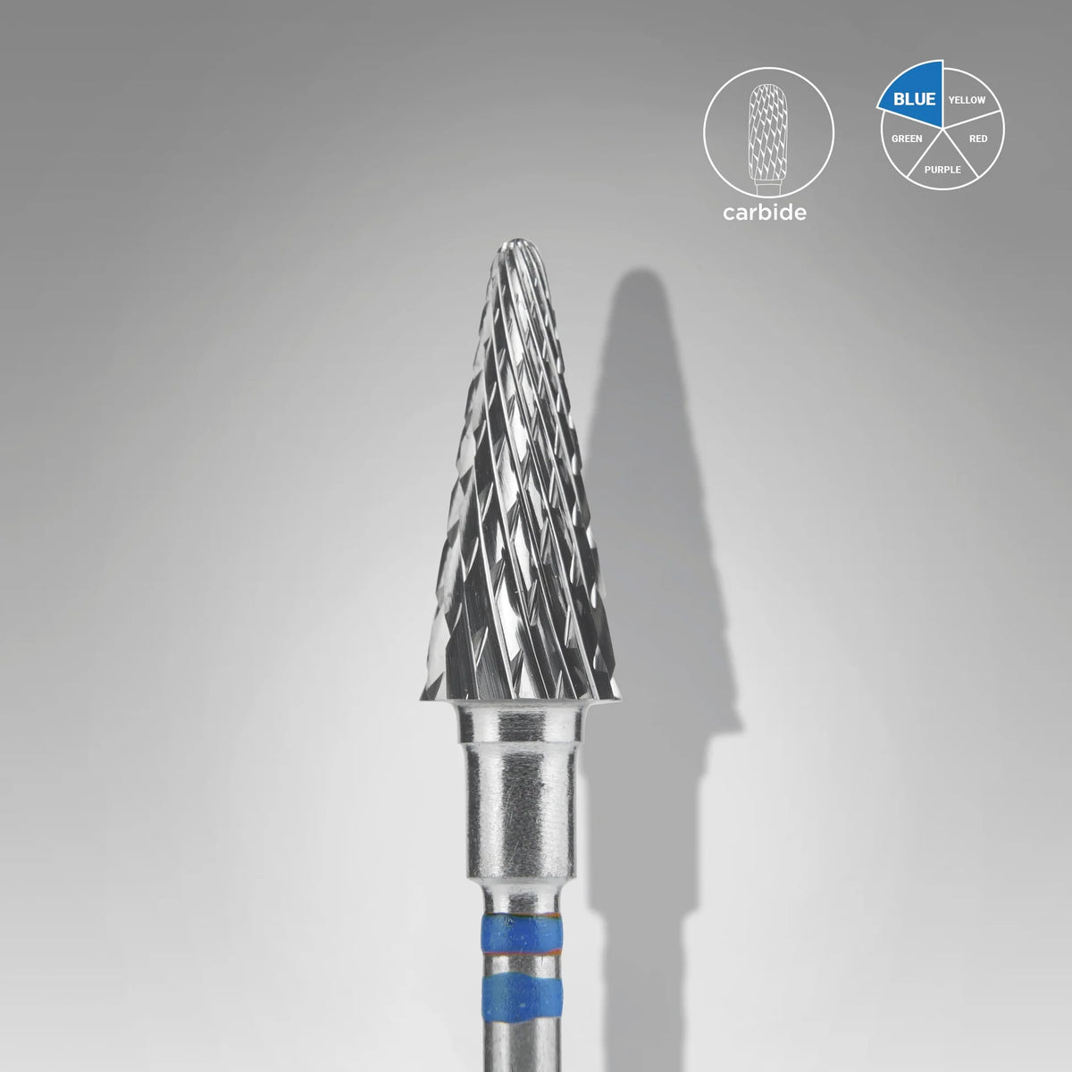 STALEKS EXPERT Fresa in metallo duro per mancini «Cono» blu, diametro 6 mm, parte lavorativa 14 mm