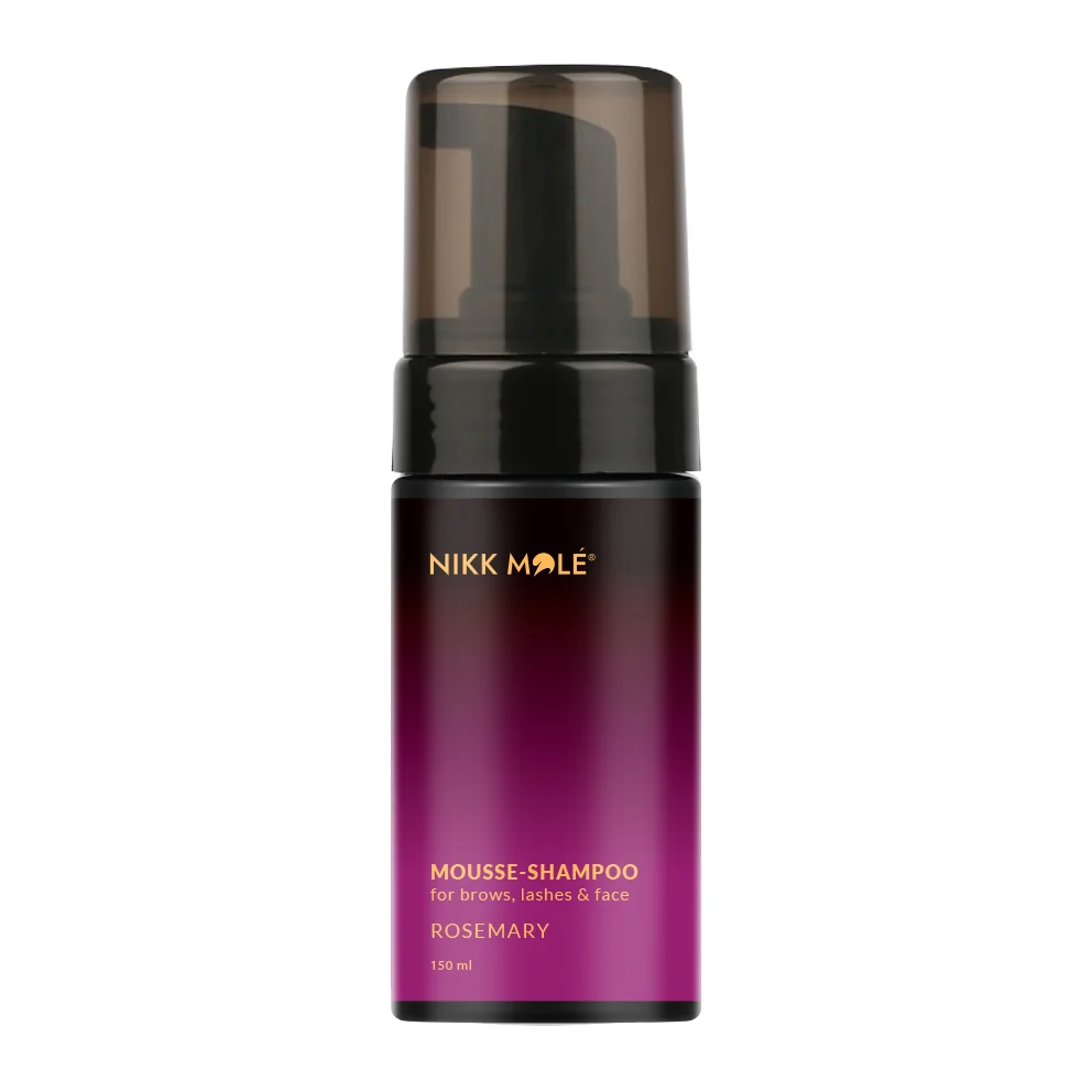 Shampoo in mousse per sopracciglia, ciglia e viso