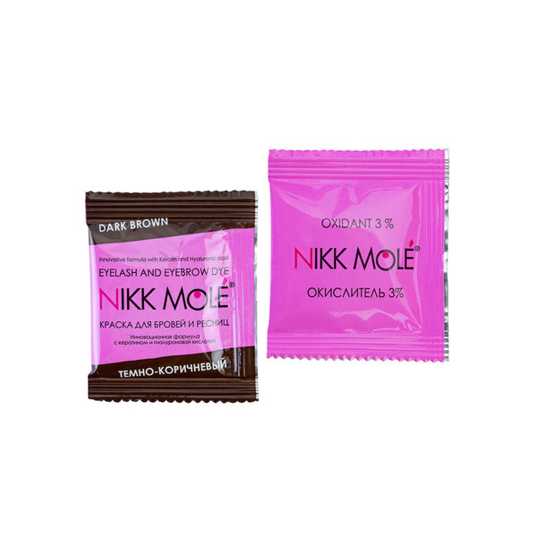 Set di tinte per sopracciglia e ciglia Marrone Scuro 8x5 ml bustine