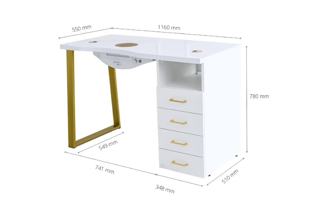 Tavolo cosmetico Afinia Frame Black