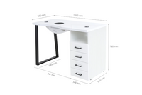 Tavolo cosmetico Afinia Prime Black rigato
