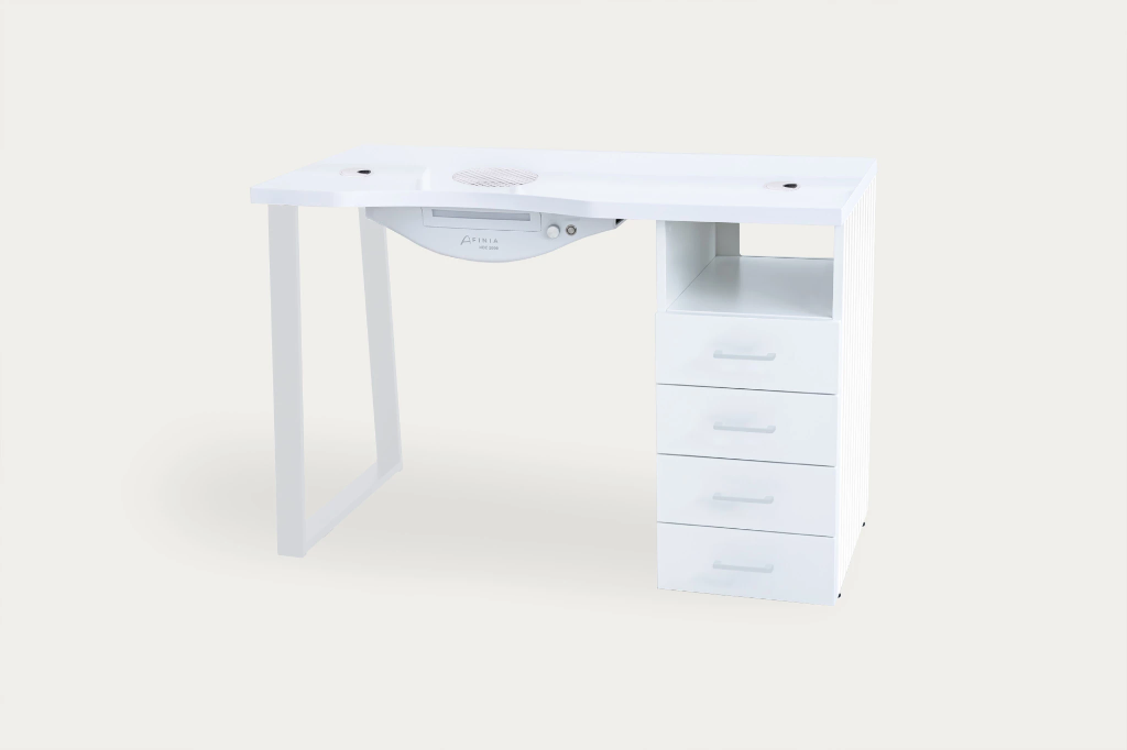 Tavolo cosmetico Afinia Prime White rigato