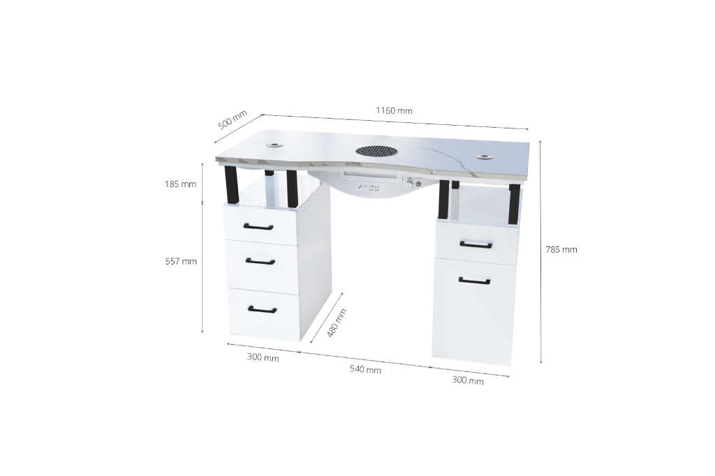 Tavolo Cosmetico Afinia Basic in Gres Porcellanato New
