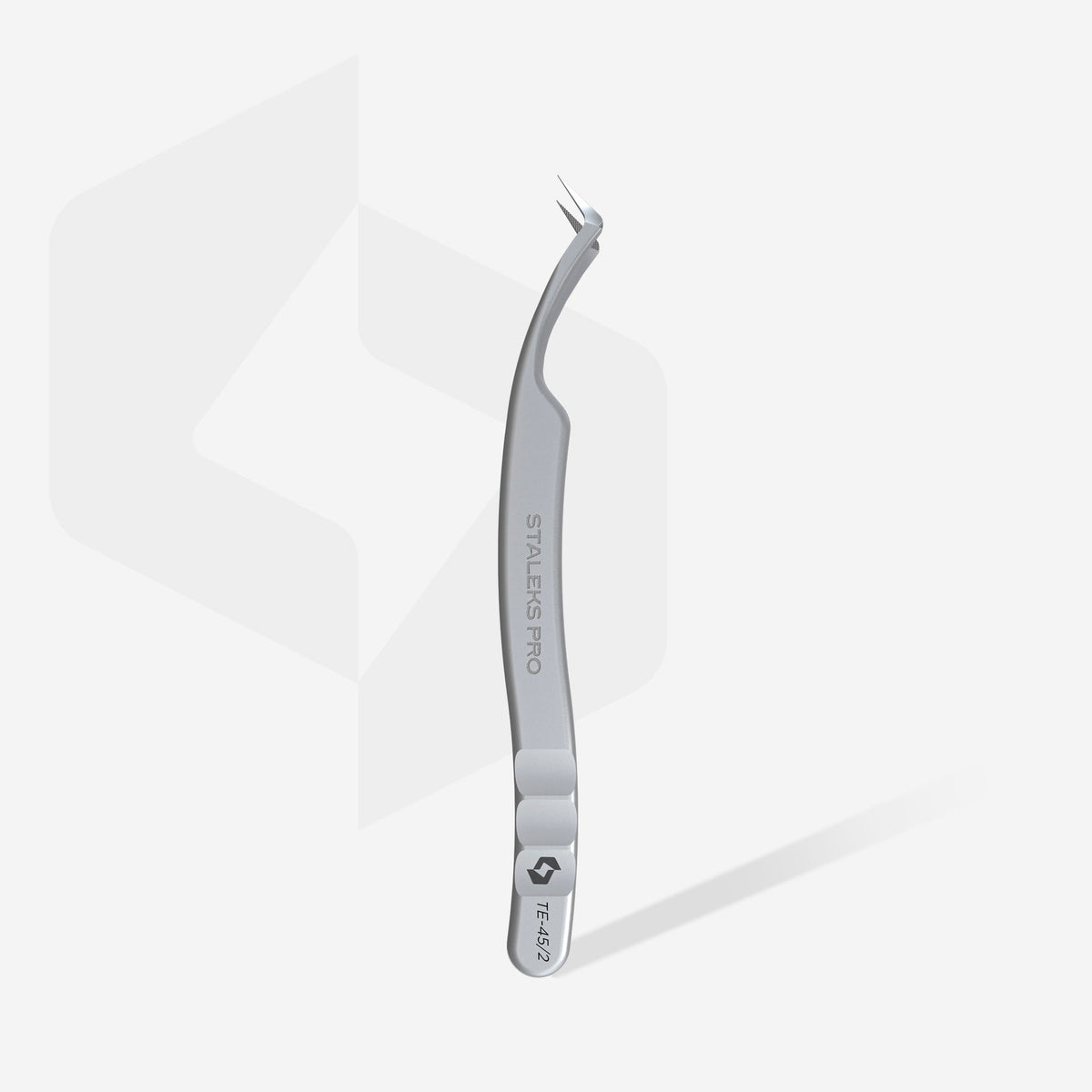 STALEKS EXPERT 45 TYPE 2 Pinzetta professionale con tacche per allungamento delle ciglia, a forma di L, 40°