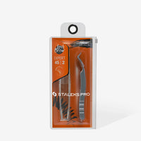 STALEKS EXPERT 45 TYPE 2 Pinzetta professionale con tacche per allungamento delle ciglia, a forma di L, 40°