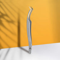 STALEKS EXPERT 45 TYPE 2 Pinzetta professionale con tacche per allungamento delle ciglia, a forma di L, 40°
