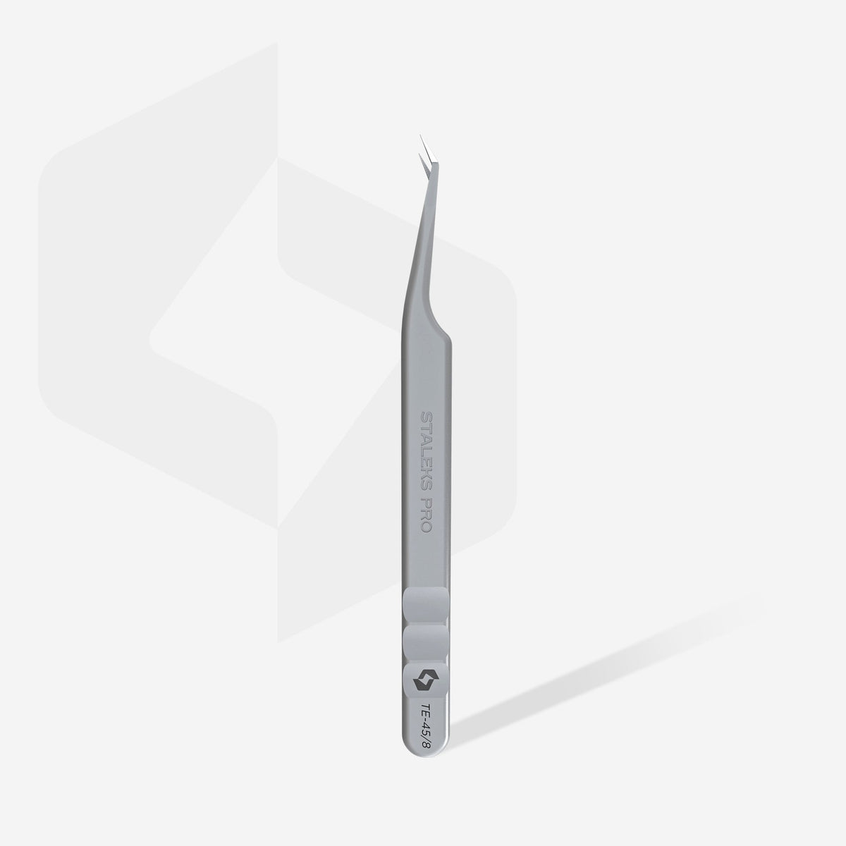 STALEKS EXPERT 45 TYPE 8 Pinzetta professionale con tacche per allungamento delle ciglia, mini L