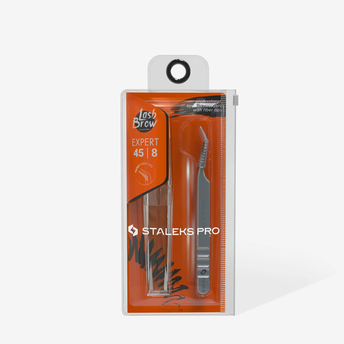 STALEKS EXPERT 45 TYPE 8 Pinzetta professionale con tacche per allungamento delle ciglia, mini L