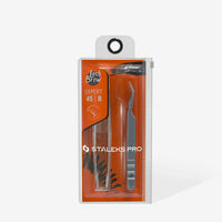 STALEKS EXPERT 45 TYPE 8 Pinzetta professionale con tacche per allungamento delle ciglia, mini L