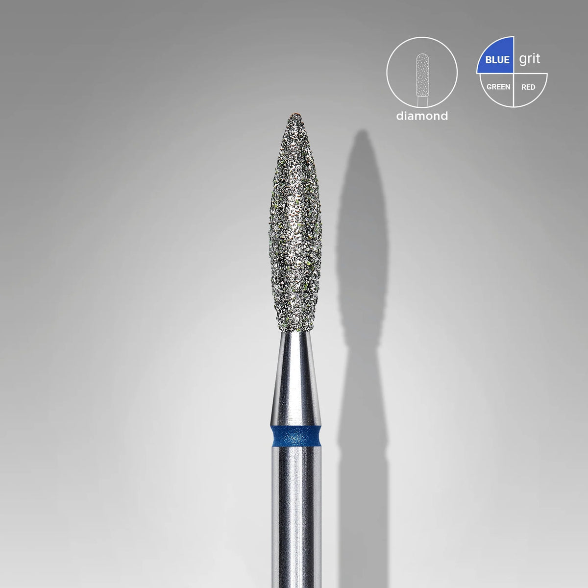 STALEKS EXPERT Fresa diamantata «Fiamma» blu, diametro 2,3 mm, parte lavorativa 10 mm