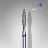 STALEKS EXPERT Fresa diamantata «Fiamma» blu, diametro 2,3 mm, parte lavorativa 10 mm