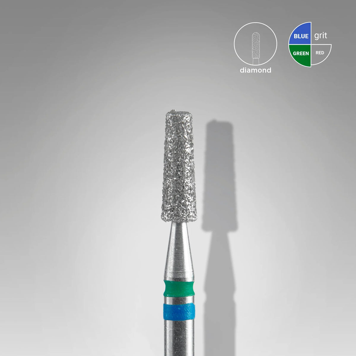 STALEKS EXPERT Fresa diamantata DUO Cono blu-verde, diametro 2,5 mm, parte lavorativa 8 mm