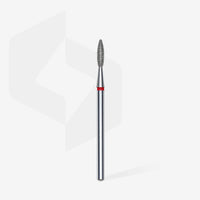 STALEKS EXPERT Fresa diamantata «Fiamma» rossa, diametro 2,1 mm, parte lavorativa 8 mm