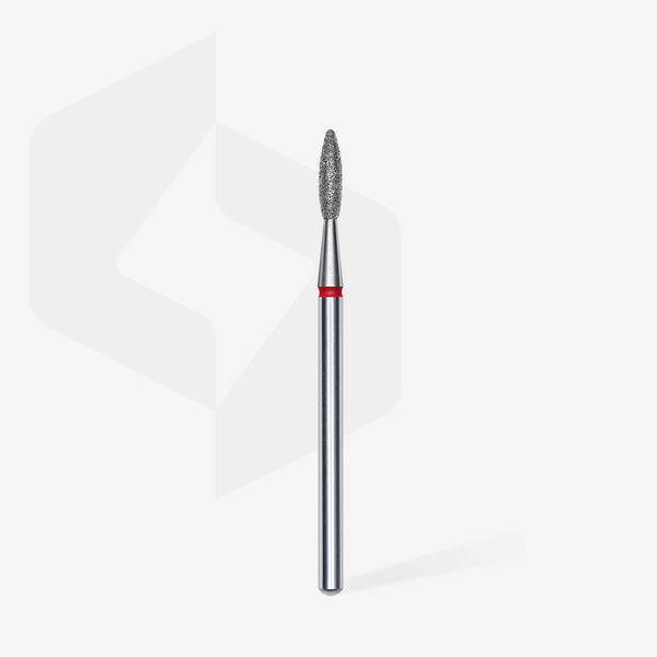 STALEKS EXPERT Fresa diamantata «Fiamma» rossa, diametro 2,1 mm, parte lavorativa 8 mm