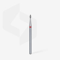STALEKS EXPERT Fresa diamantata a goccia rossa, diametro 1,6 mm, parte lavorativa 4 mm