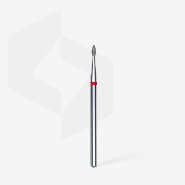 STALEKS EXPERT Fresa diamantata a goccia rossa, diametro 1,6 mm, parte lavorativa 4 mm