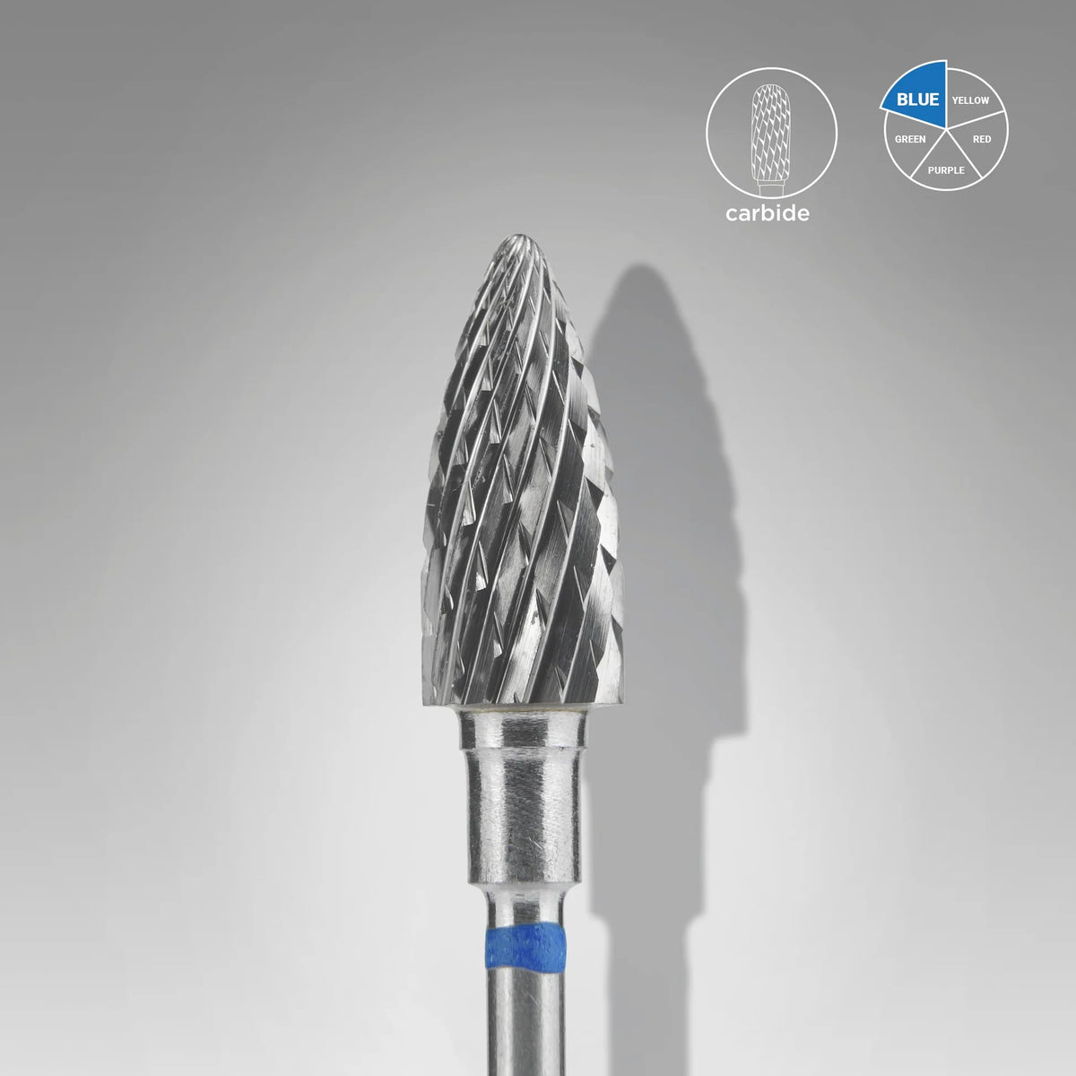 STALEKS EXPERT Punta in carburo "Pigna" blu, diametro 6 mm, parte lavorativa 14 mm