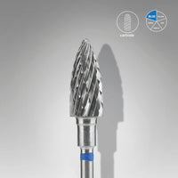 STALEKS EXPERT Punta in carburo "Pigna" blu, diametro 6 mm, parte lavorativa 14 mm