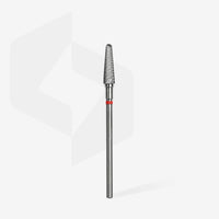 STALEKS EXPERT Fresa in metallo duro «cono troncato» rossa, diametro 4 mm, parte lavorativa 13 mm