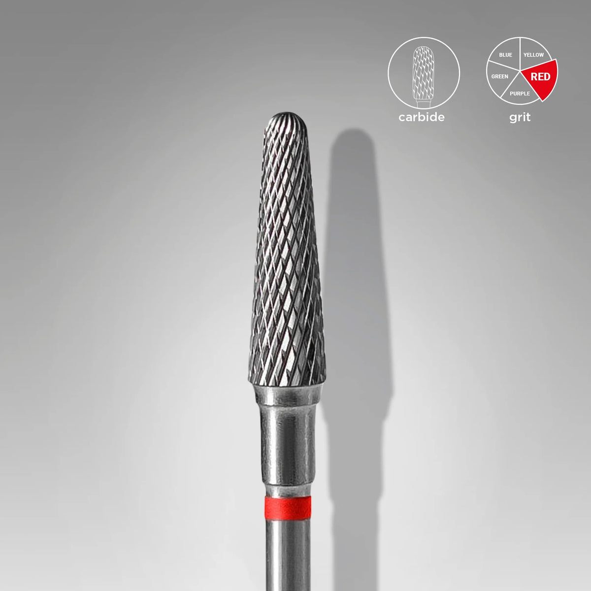 STALEKS EXPERT Fresa in metallo duro «cono troncato» rossa, diametro 4 mm, parte lavorativa 13 mm