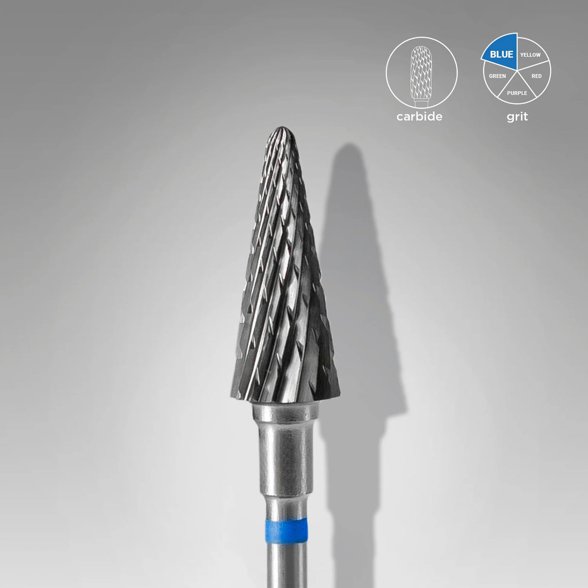 STALEKS EXPERT Fresa in metallo duro «Cono» blu, diametro 6 mm, parte lavorativa 14 mm