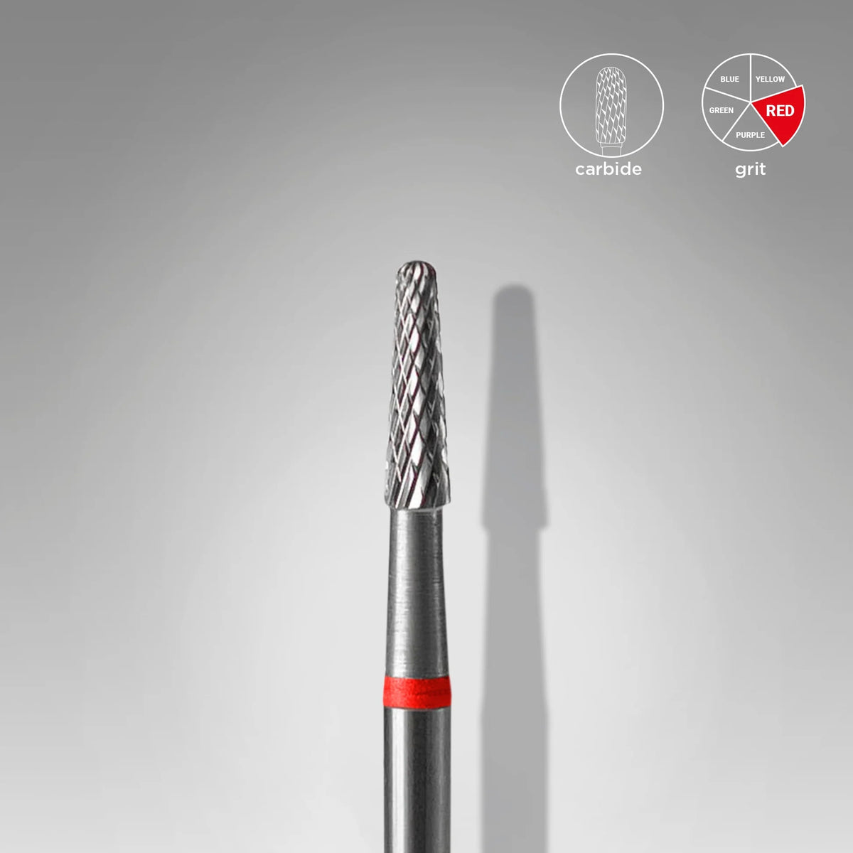 STALEKS EXPERT Fresa in metallo duro «Cono» rossa, diametro 2,3 mm, parte lavorativa 8 mm
