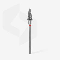 STALEKS EXPERT Fresa in metallo duro «Cono» rossa, diametro 6 mm, parte lavorativa 14 mm