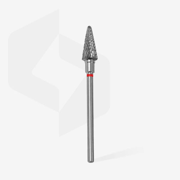 STALEKS EXPERT Fresa in metallo duro «Cono» rossa, diametro 6 mm, parte lavorativa 14 mm