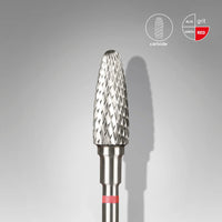 STALEKS EXPERT Fresa in metallo duro a grani di mais rossa, diametro 5 mm, parte lavorativa 13 mm