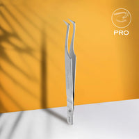 STALEKS EXPERT 41 TYPE 6 Pinzetta professionale per allungamento delle ciglia, a forma di L, 75°