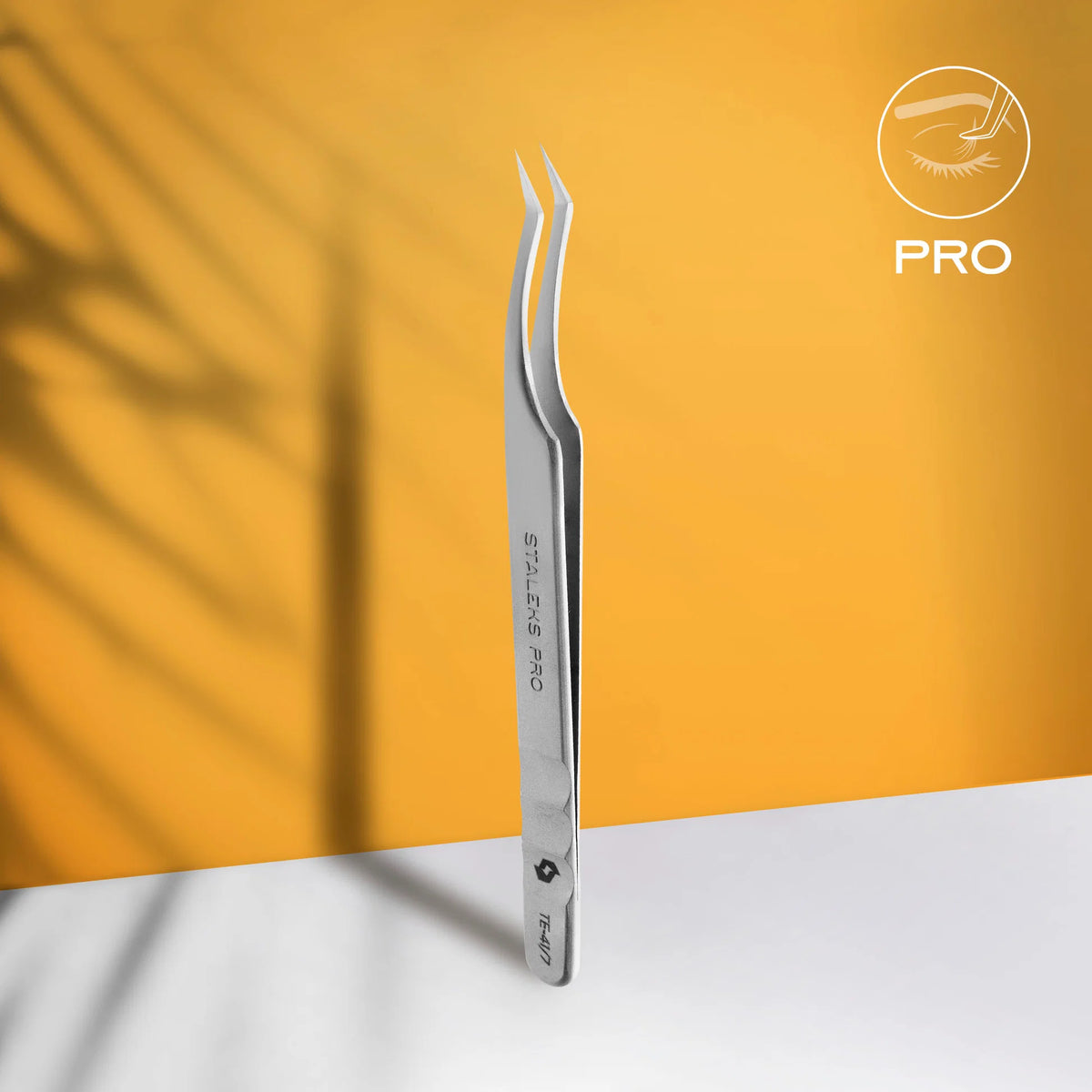 STALEKS EXPERT 41 TYPE 7 Pinzetta professionale per allungamento delle ciglia, a forma di L, 30°