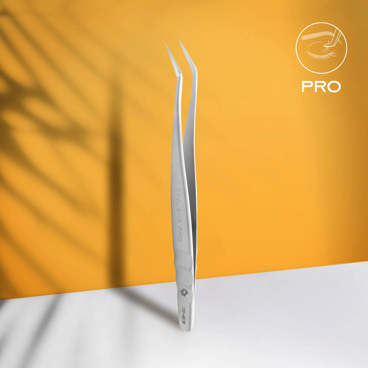 STALEKS EXPERT 41 TYPE 9 Pinzetta professionale per allungamento delle ciglia, a forma di L, 35°