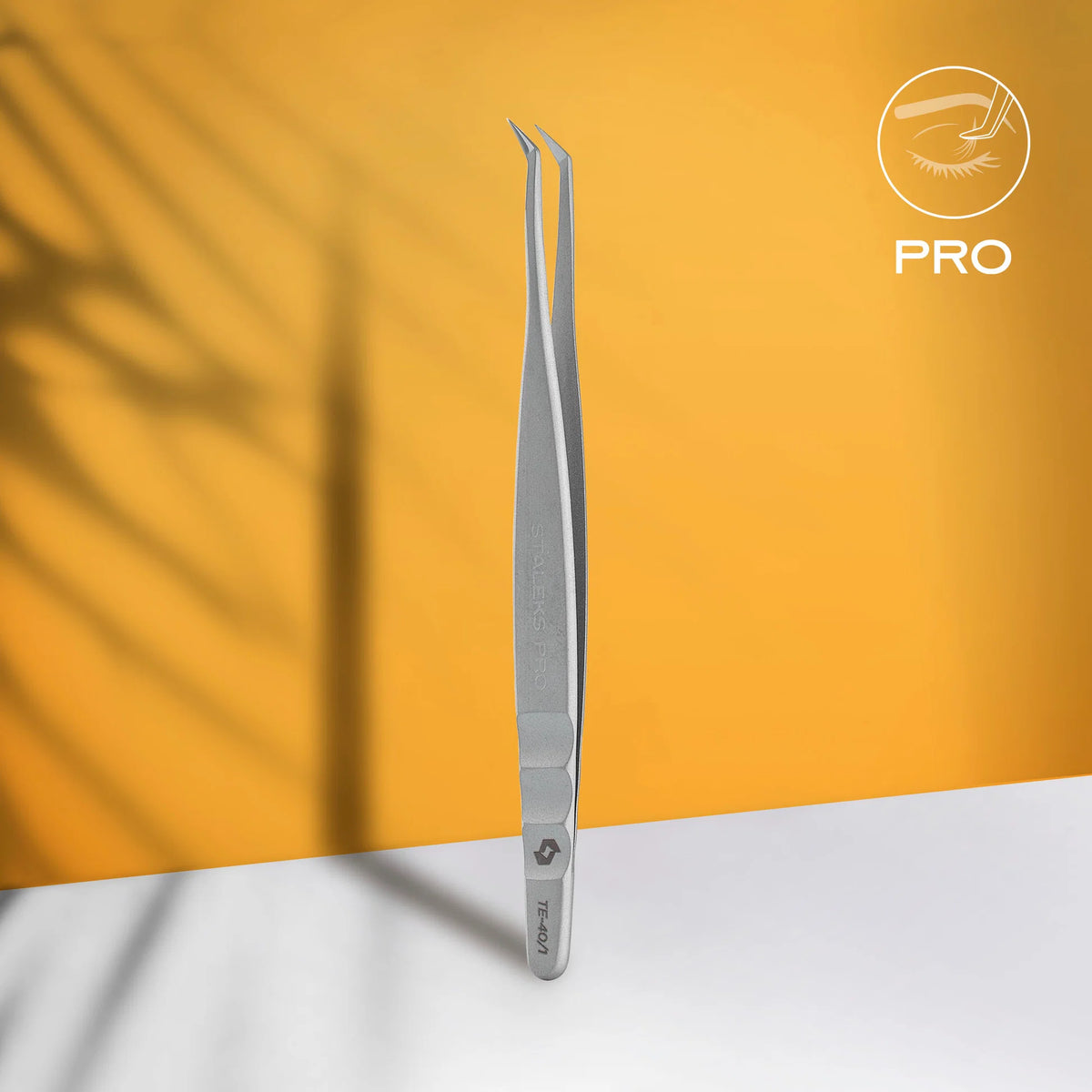 STALEKS EXPERT 40 TYPE 1 Pinzetta professionale per allungamento delle ciglia, a forma di L, 50°