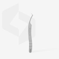 STALEKS EXPERT 41 TYPE 2 Pinzetta professionale con tacche per allungamento delle ciglia, a forma di L, 40°