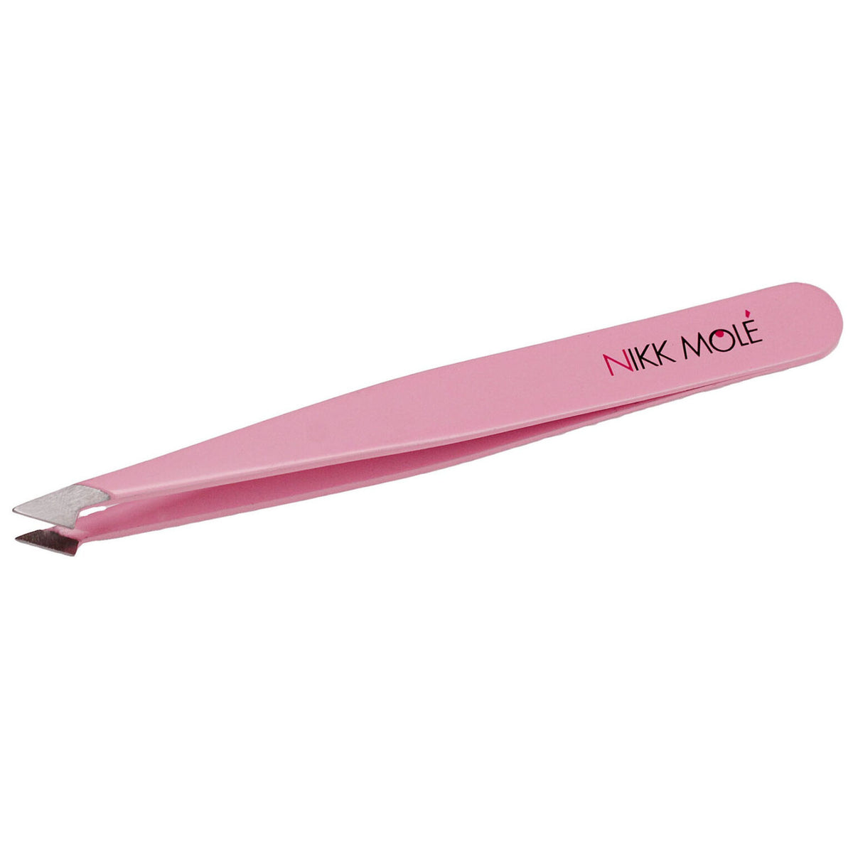 Pinzette Nikk Mole con punta smussata (rosa)