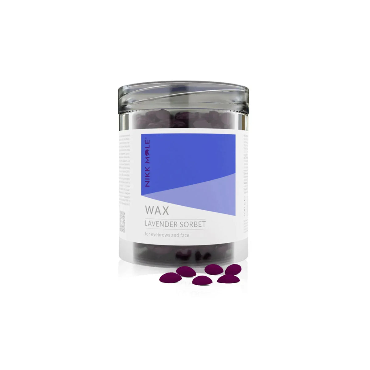 Cera depilatoria Nikk per sopracciglia e viso, sorbetto alla lavanda, 100 g