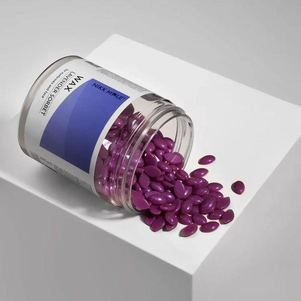 Cera depilatoria Nikk per sopracciglia e viso, sorbetto alla lavanda, 100 g