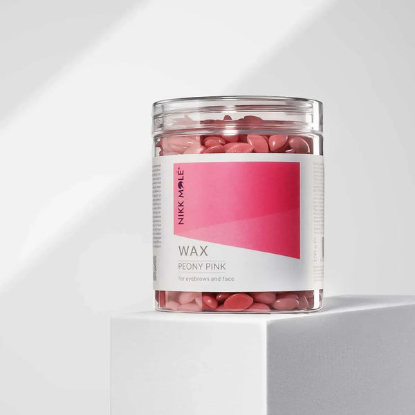 Cera depilatoria Nikk per sopracciglia e viso, rosa peonia, 100 g