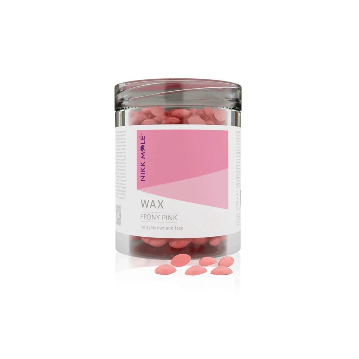 Cera depilatoria Nikk per sopracciglia e viso, rosa peonia, 100 g
